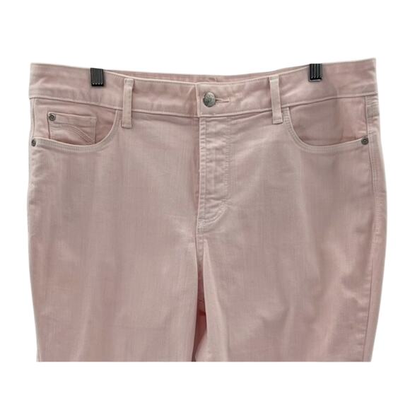 NYDJ Clarissa Ankle Jeans Pink Boho Preppy Stretch Comfy 14P - Picture 4 of 12